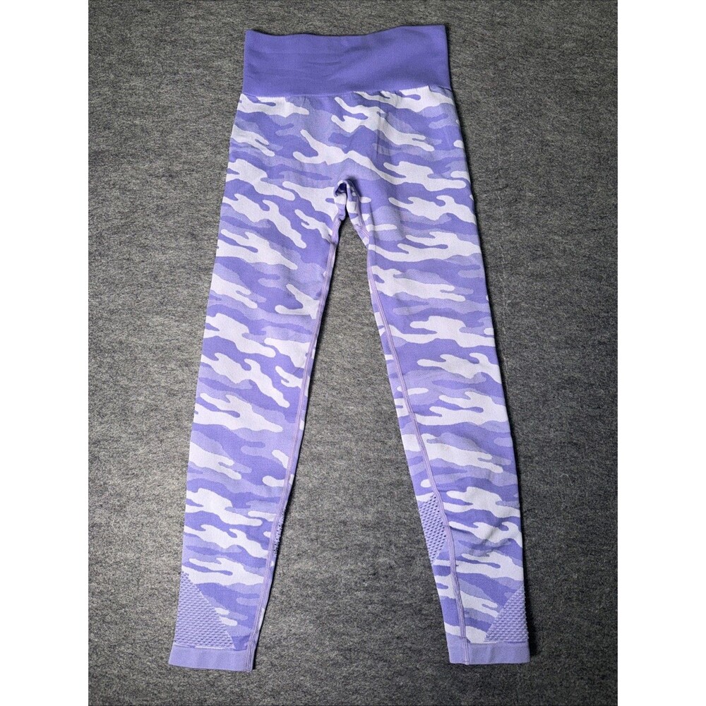 TJ7 Women’s Leggings Purple Seamless High Waist Ankle Yoga Pants Athletic - Sz M